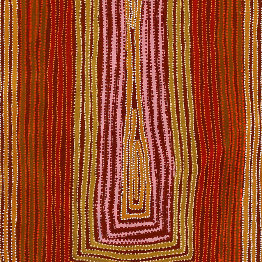 Aboriginal Artwork by Pauline Napangardi Gallagher, Lukarrara Jukurrpa, 152x61cm
