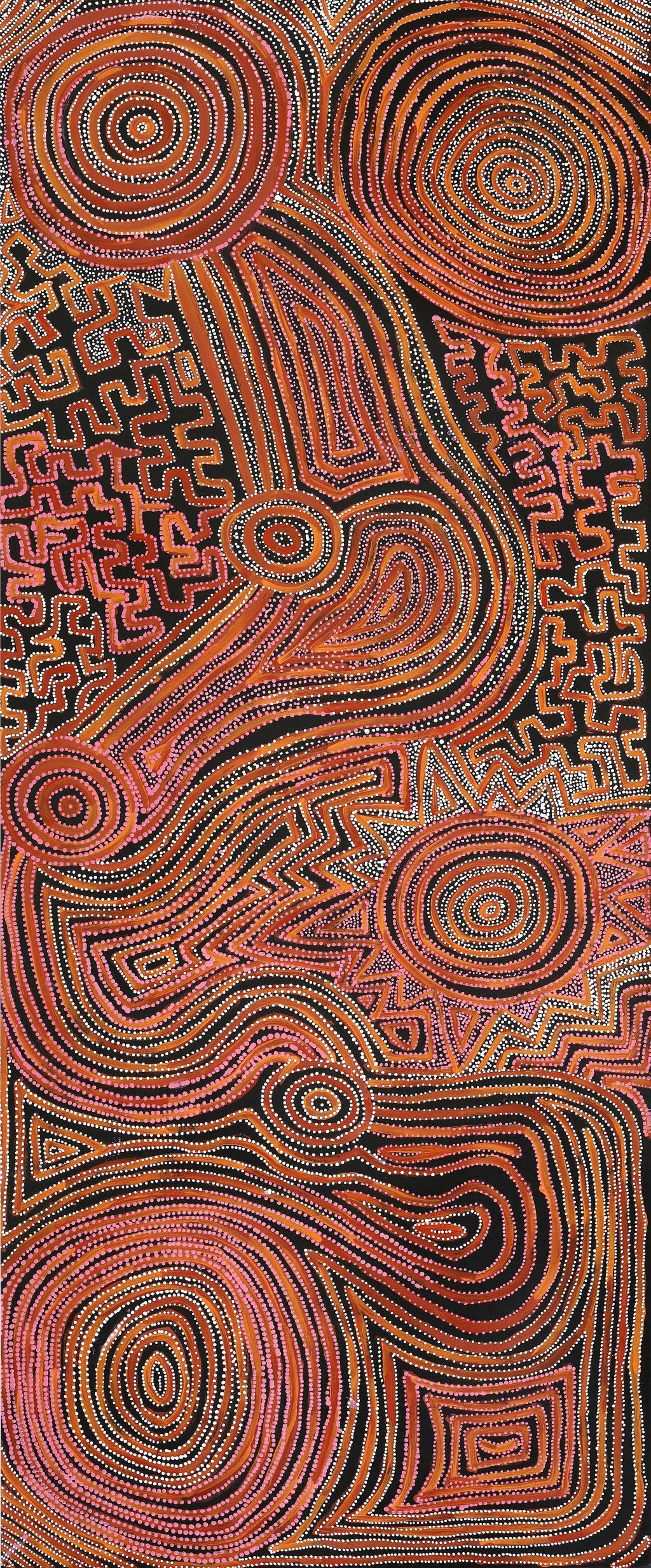 Aboriginal Artwork by Pauline Napangardi Gallagher, Lukarrara Jukurrpa, 183x76cm