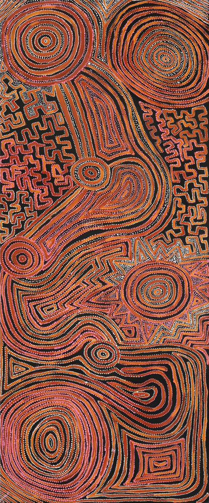 Aboriginal Artwork by Pauline Napangardi Gallagher, Lukarrara Jukurrpa, 183x76cm