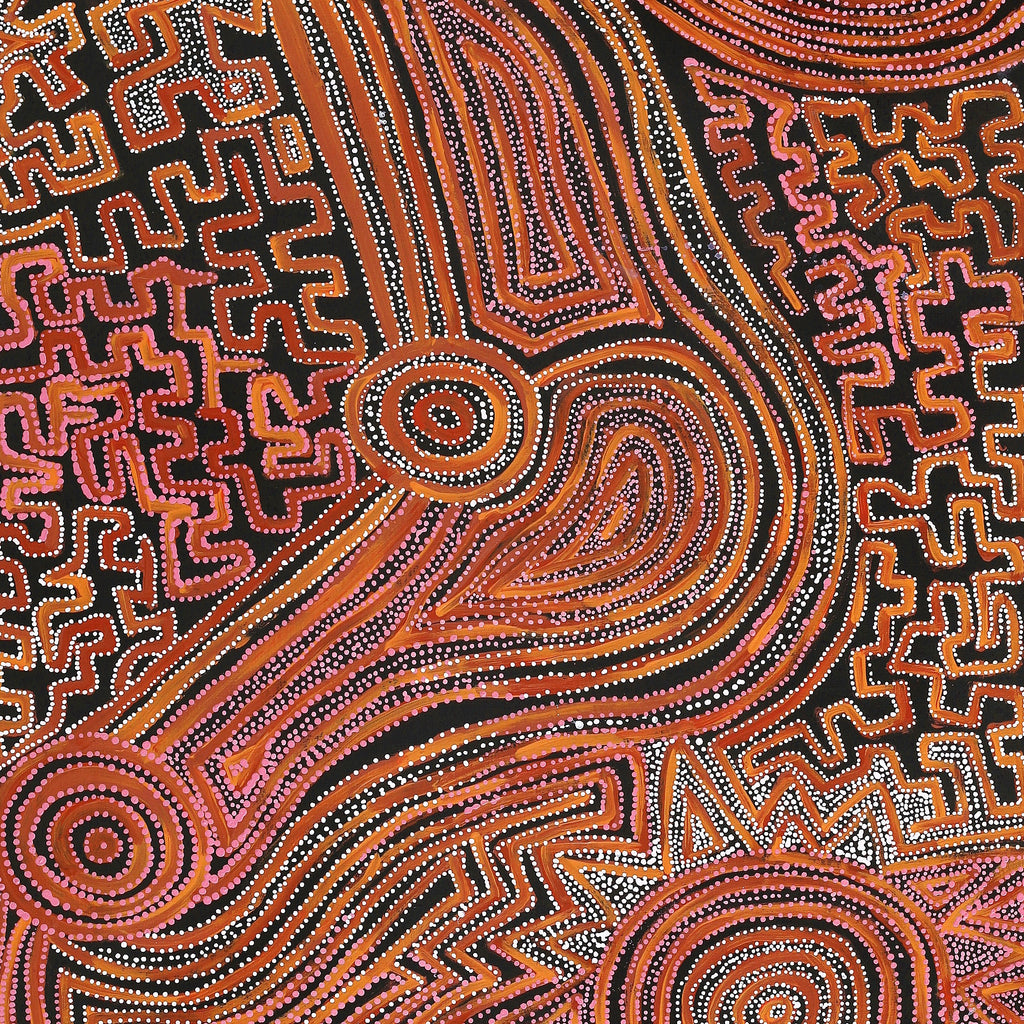 Aboriginal Artwork by Pauline Napangardi Gallagher, Lukarrara Jukurrpa, 183x76cm