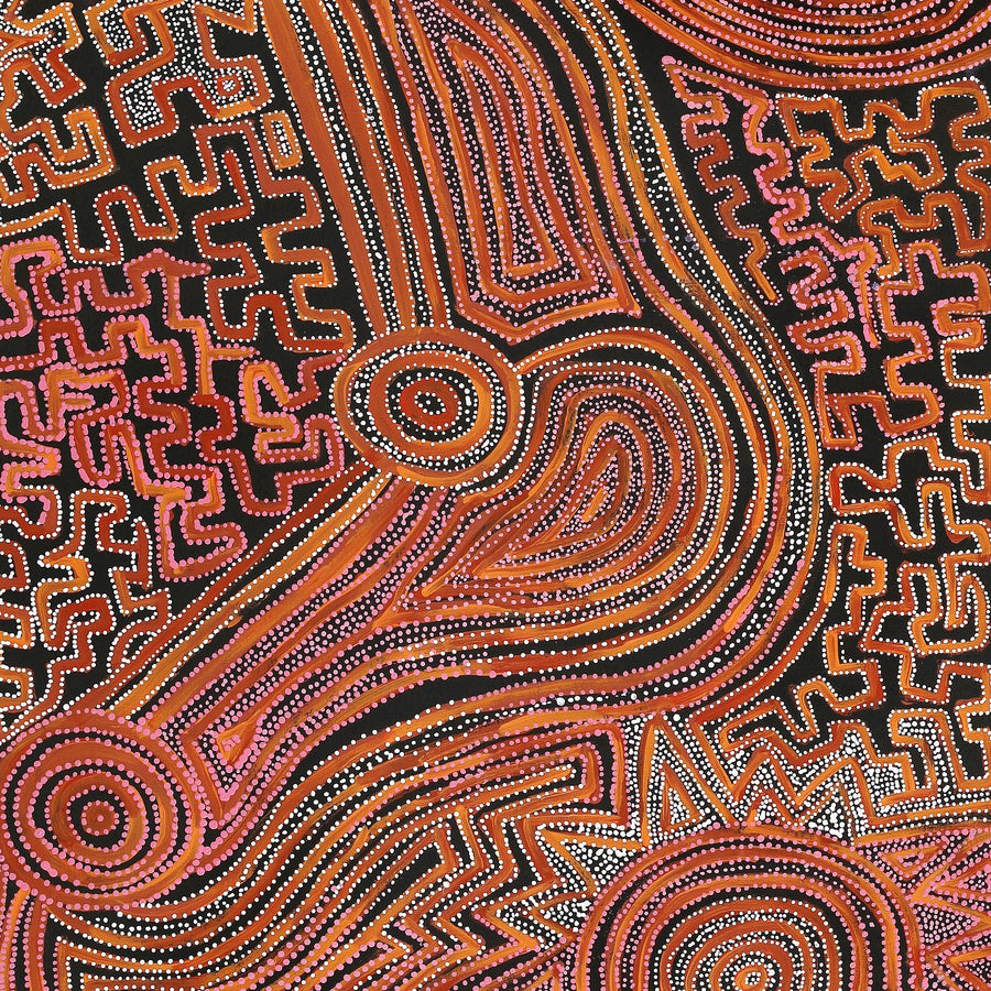 Aboriginal Artwork by Pauline Napangardi Gallagher, Lukarrara Jukurrpa, 183x76cm