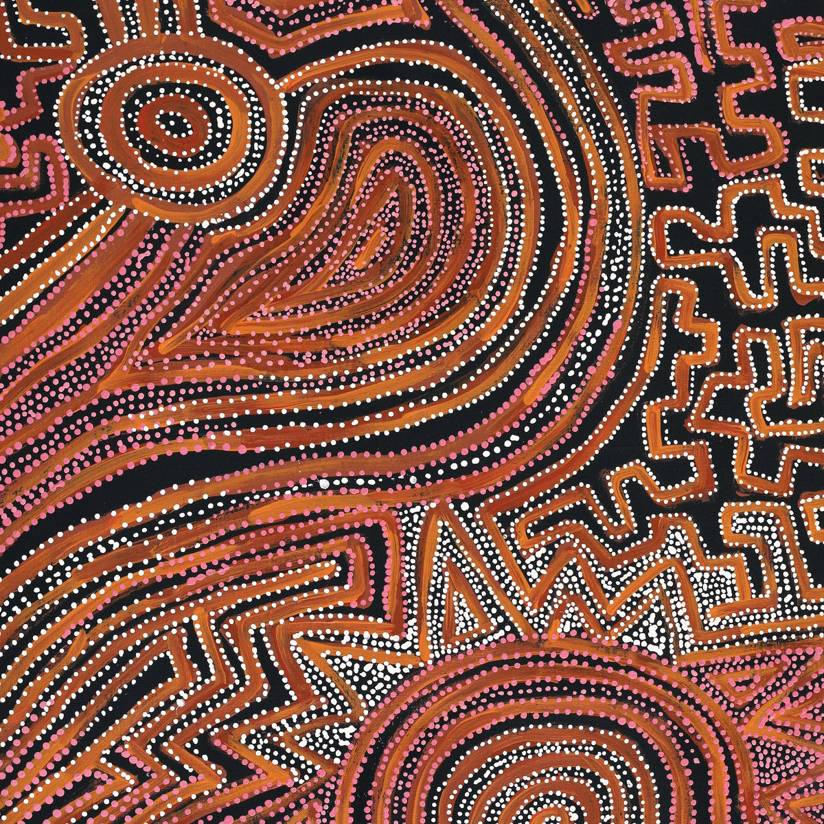 Aboriginal Art by Pauline Napangardi Gallagher, Lukarrara Jukurrpa, 183x76cm - ART ARK®