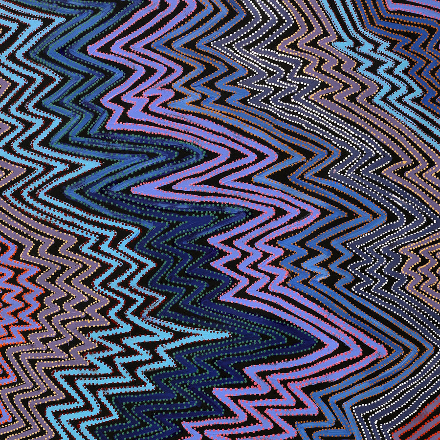 Aboriginal Artwork by Pauline Napangardi Gallagher, Lukarrara Jukurrpa, 183x91cm