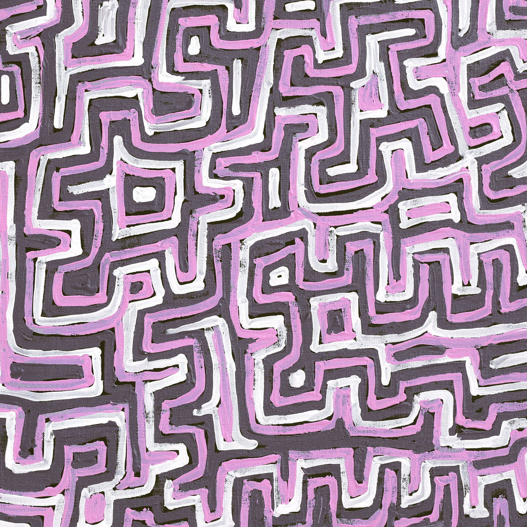 Aboriginal Artwork by Pauline Napangardi Gallagher, Lukarrara Jukurrpa, 76x46cm