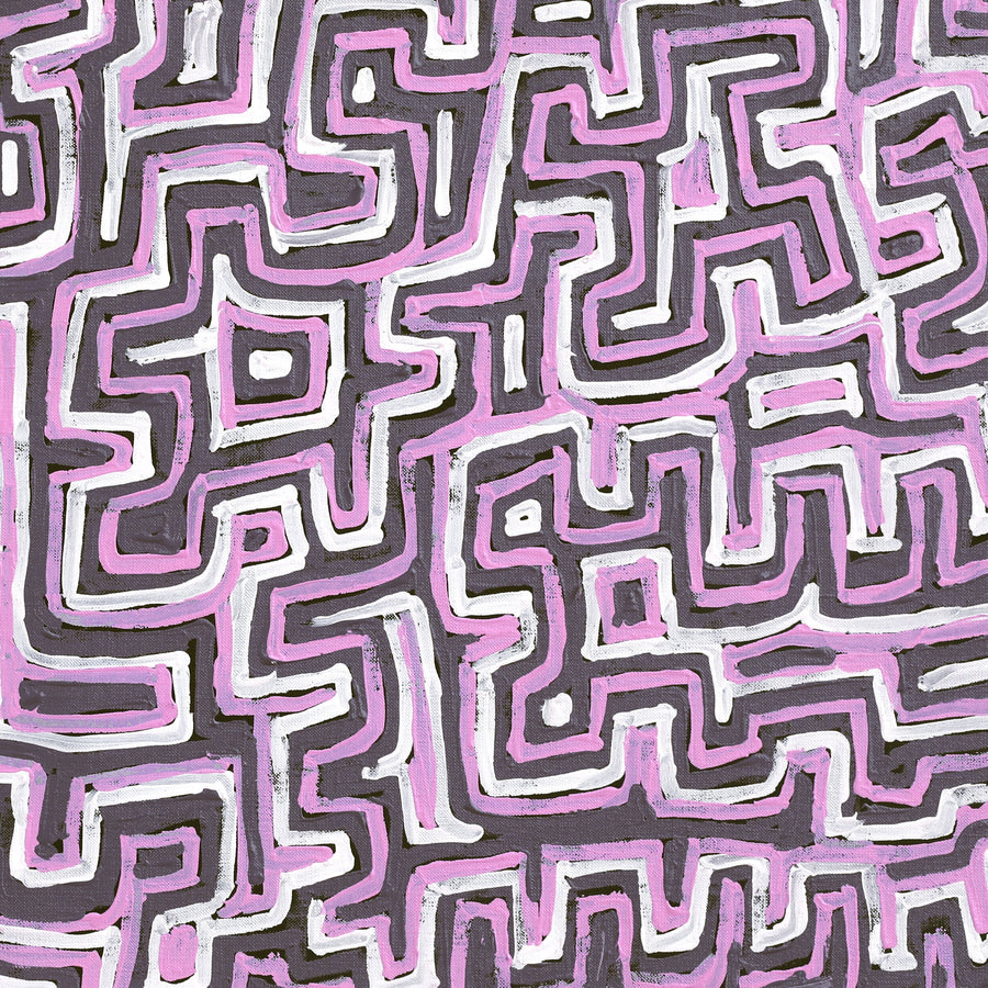 Aboriginal Artwork by Pauline Napangardi Gallagher, Lukarrara Jukurrpa, 76x46cm