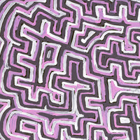Aboriginal Artwork by Pauline Napangardi Gallagher, Lukarrara Jukurrpa, 76x46cm