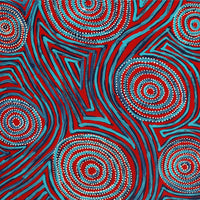 Aboriginal Artwork by Pauline Napangardi Gallagher, Mina Mina Jukurrpa, 122x61cm