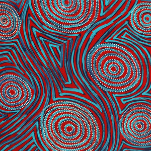Aboriginal Artwork by Pauline Napangardi Gallagher, Mina Mina Jukurrpa, 122x61cm - ART ARK®