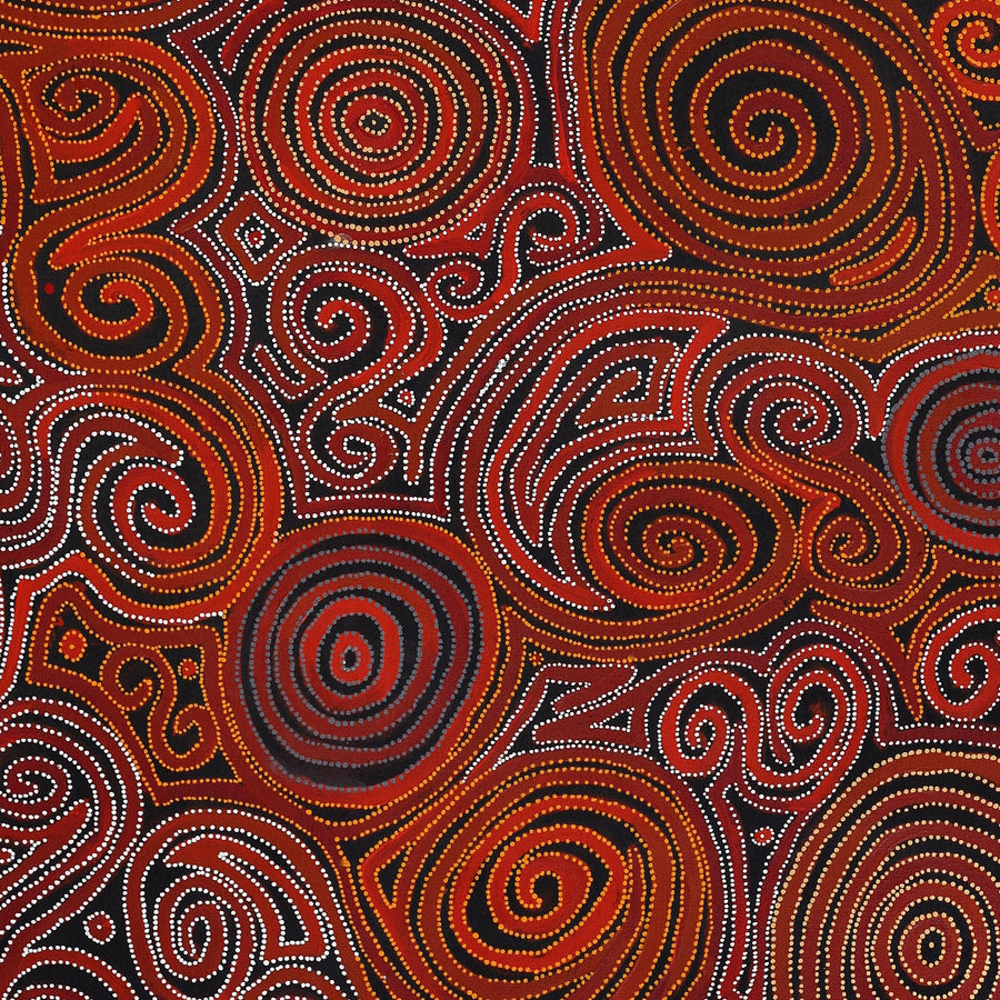 Aboriginal Artwork by Pauline Napangardi Gallagher, Mina Mina Jukurrpa, 152x107cm