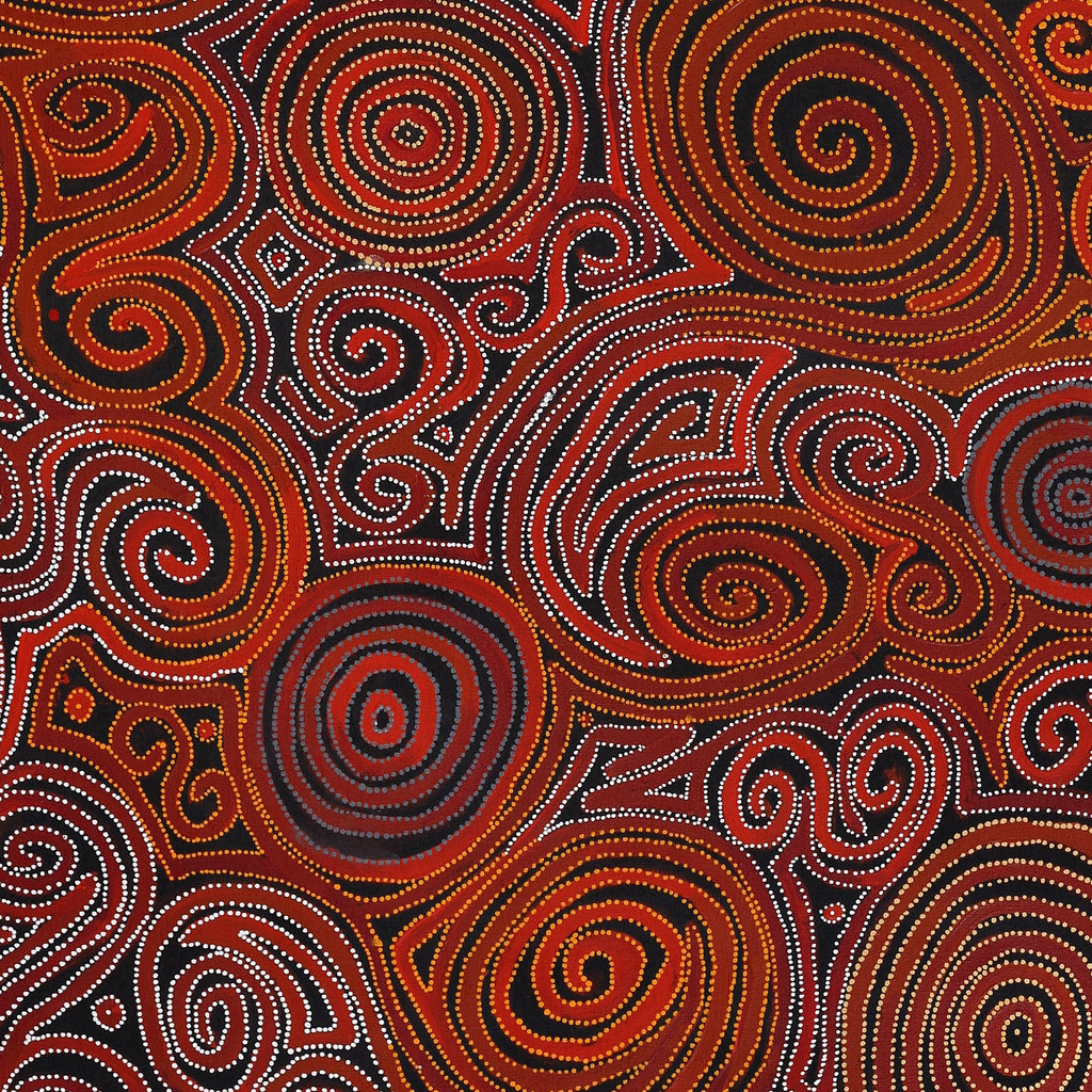 Aboriginal Artwork by Pauline Napangardi Gallagher, Mina Mina Jukurrpa, 152x107cm - ART ARK®