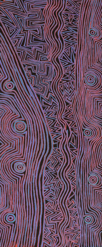 Aboriginal Artwork by Pauline Napangardi Gallagher, Mina Mina Jukurrpa, 183x76cm