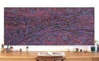 Aboriginal Artwork by Pauline Napangardi Gallagher, Mina Mina Jukurrpa, 183x76cm