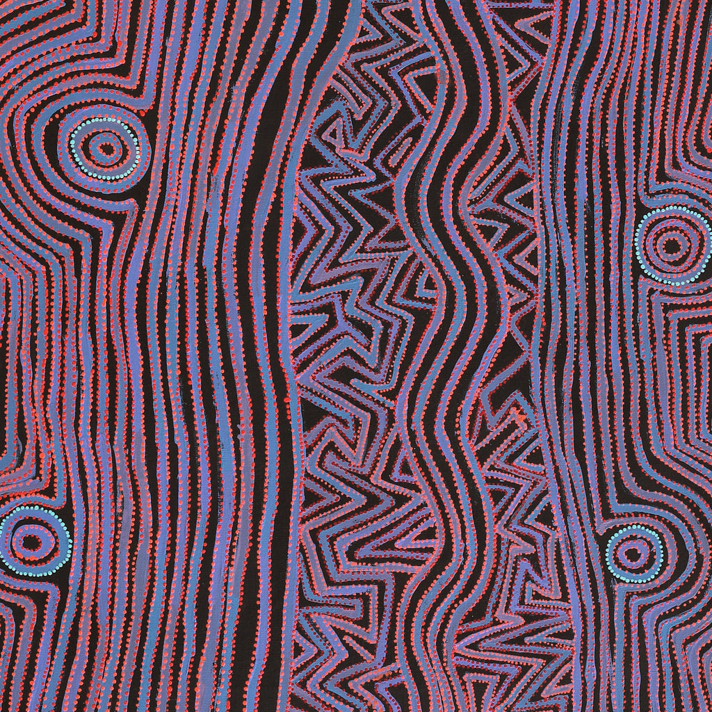 Aboriginal Artwork by Pauline Napangardi Gallagher, Mina Mina Jukurrpa, 183x76cm
