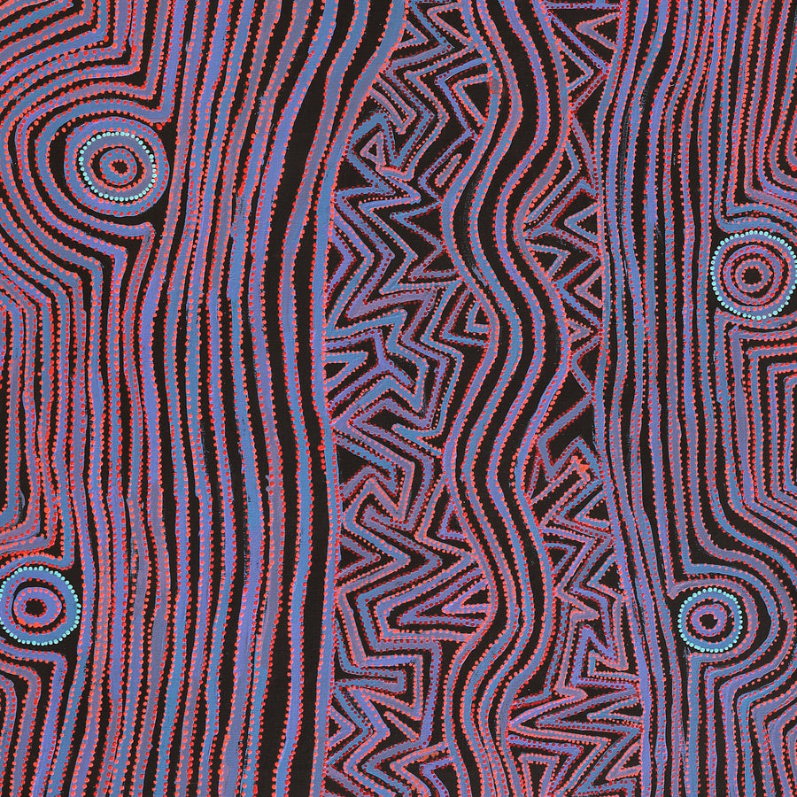 Aboriginal Artwork by Pauline Napangardi Gallagher, Mina Mina Jukurrpa, 183x76cm