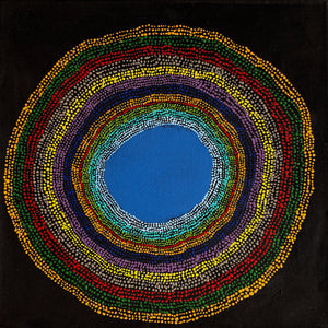 Aboriginal Art by Peggy Napurrurla Granites, Pirlarla Jukurrpa (Dogwood Tree Bean Dreaming), 46x46cm - ART ARK®