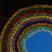 Aboriginal Artwork by Peggy Napurrurla Granites, Pirlarla Jukurrpa (Dogwood Tree Bean Dreaming), 46x46cm