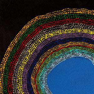 Aboriginal Art by Peggy Napurrurla Granites, Pirlarla Jukurrpa (Dogwood Tree Bean Dreaming), 46x46cm - ART ARK®