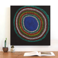 Aboriginal Artwork by Peggy Napurrurla Granites, Pirlarla Jukurrpa (Dogwood Tree Bean Dreaming), 61x61cm