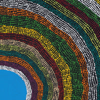 Aboriginal Artwork by Peggy Napurrurla Granites, Pirlarla Jukurrpa (Dogwood Tree Bean Dreaming), 61x61cm