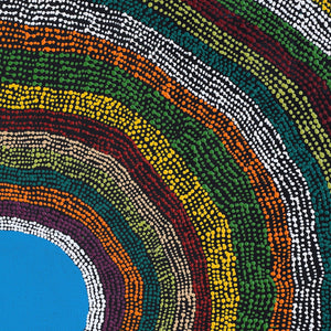 Aboriginal Artwork by Peggy Napurrurla Granites, Pirlarla Jukurrpa (Dogwood Tree Bean Dreaming), 61x61cm - ART ARK®