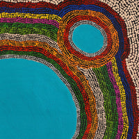 Aboriginal Artwork by Peggy Napurrurla Granites, Pirlarla Jukurrpa (Dogwood Tree Bean Dreaming), 61x61cm