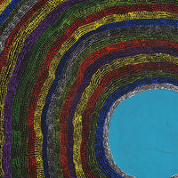 Aboriginal Artwork by Peggy Napurrurla Granites, Pirlarla Jukurrpa (Dogwood Tree Bean Dreaming), 76x76cm