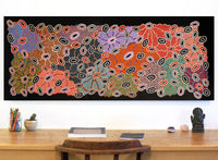 Aboriginal Artwork by Priscilla Nangala Robertson, Karnta Jukurrpa (Womens Dreaming), 152x61cm
