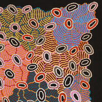 Aboriginal Artwork by Priscilla Nangala Robertson, Karnta Jukurrpa (Womens Dreaming), 152x61cm