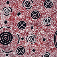Aboriginal Artwork by Reva Nungarrayi Dickson, Mina Mina Jukurrpa (Mina Mina Dreaming) - Ngalyipi, 107x91cm