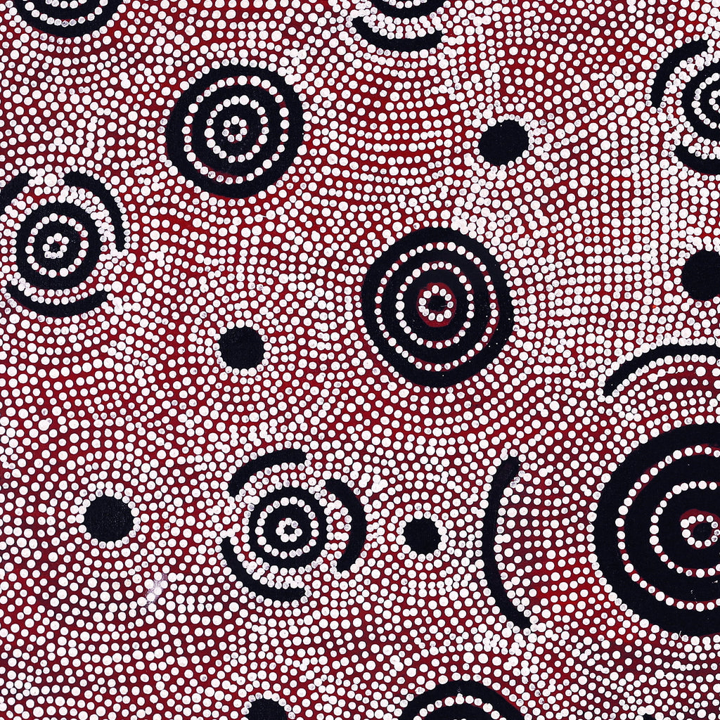 Aboriginal Artwork by Reva Nungarrayi Dickson, Mina Mina Jukurrpa (Mina Mina Dreaming) - Ngalyipi, 107x91cm
