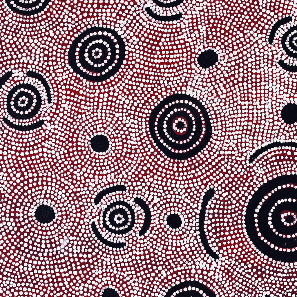 Aboriginal Artwork by Reva Nungarrayi Dickson, Mina Mina Jukurrpa (Mina Mina Dreaming) - Ngalyipi, 107x91cm - ART ARK®