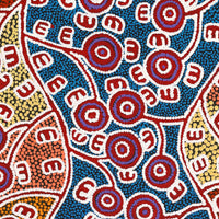 Aboriginal Artwork by Ritasha Nampijinpa Martin, Janganpa Jukurrpa (Brush-tail Possum Dreaming) - Mawurrji, 76x46cm