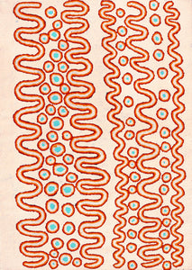 Aboriginal Artwork by Roschelle Nampijinpa Major, Warna Jukurrpa (Snake Dreaming), 107x76cm - ART ARK®
