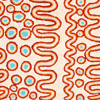 Aboriginal Artwork by Roschelle Nampijinpa Major, Warna Jukurrpa (Snake Dreaming), 107x76cm