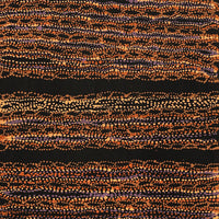 Aboriginal Artwork by Sabrina Nangala Robertson, Ngapa Jukurrpa (Water Dreaming) - Pirlinyarnu, 122x30cm