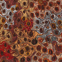 Aboriginal Artwork by Sabrina Nangala Robertson, Ngapa Jukurrpa (Water Dreaming) - Pirlinyarnu, 122x46cm
