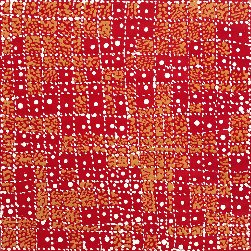 Aboriginal Art by Sabrina Nangala Robertson, Ngapa Jukurrpa (Water Dreaming) - Pirlinyarnu, 30x30cm - ART ARK®