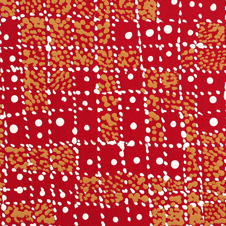 Aboriginal Artwork by Sabrina Nangala Robertson, Ngapa Jukurrpa (Water Dreaming) - Pirlinyarnu, 30x30cm
