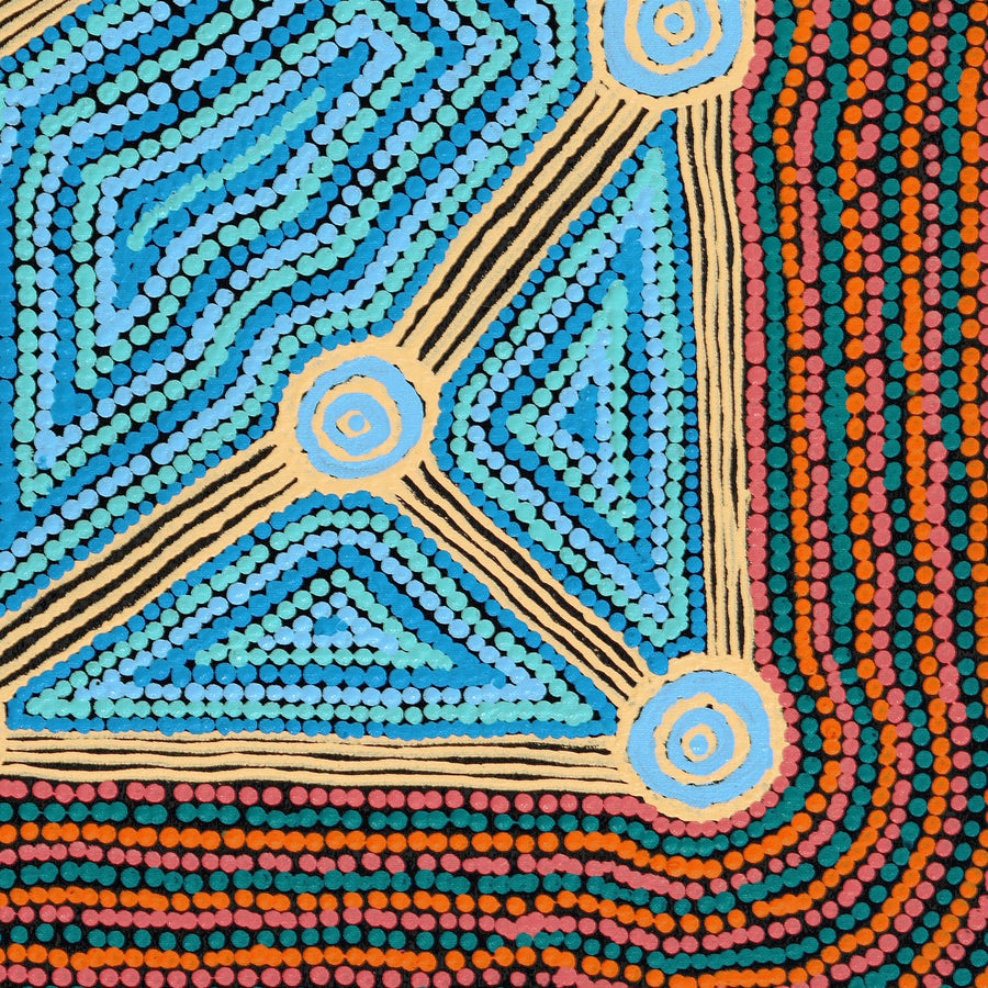 Aboriginal Artwork by Sabrina Nungarrayi Gibson, Yankirri Jukurrpa (Emu Dreaming) - Ngarlikurlangu, 61x46cm