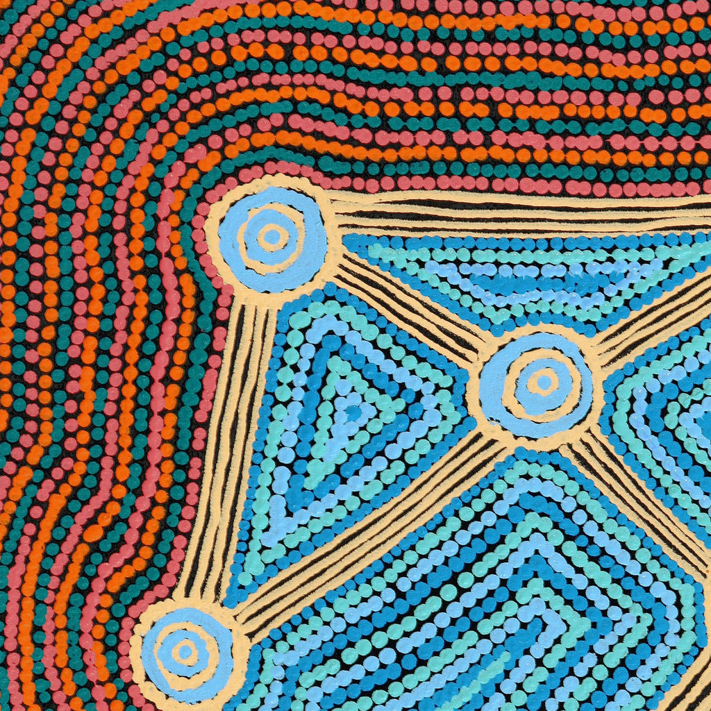 Aboriginal Artwork by Sabrina Nungarrayi Gibson, Yankirri Jukurrpa (Emu Dreaming) - Ngarlikurlangu, 61x46cm
