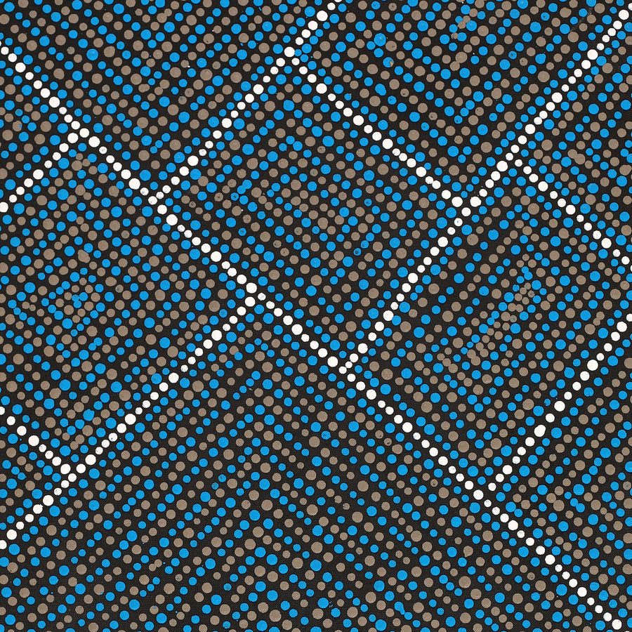 Aboriginal Artwork by Samara Napaljarri Dickson, Watiya-warnu Jukurrpa (Seed Dreaming), 76x46cm