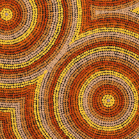 Aboriginal Artwork by Sarah-Jane Nampijinpa Singleton, Yankirri Jukurrpa (Emu Dreaming) - Ngarlikirlangu, 91x46cm