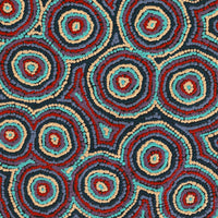 Aboriginal Artwork by Sarah Napaljarri Simms, Mina Mina Jukurrpa (Mina Mina Dreaming), 107x46cm