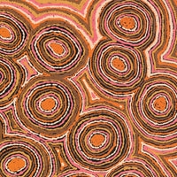 Aboriginal Artwork by Sarah Napaljarri Simms, Mina Mina Jukurrpa (Mina Mina Dreaming), 122x61cm