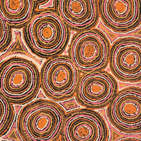 Aboriginal Artwork by Sarah Napaljarri Simms, Mina Mina Jukurrpa (Mina Mina Dreaming), 122x61cm