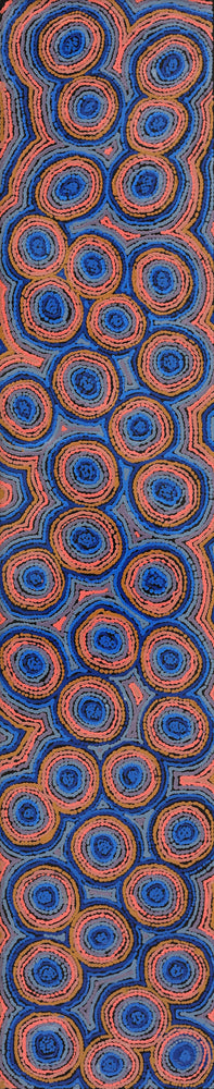 Aboriginal Artwork by Sarah Napaljarri Simms, Mina Mina Jukurrpa (Mina Mina Dreaming), 152x61cm