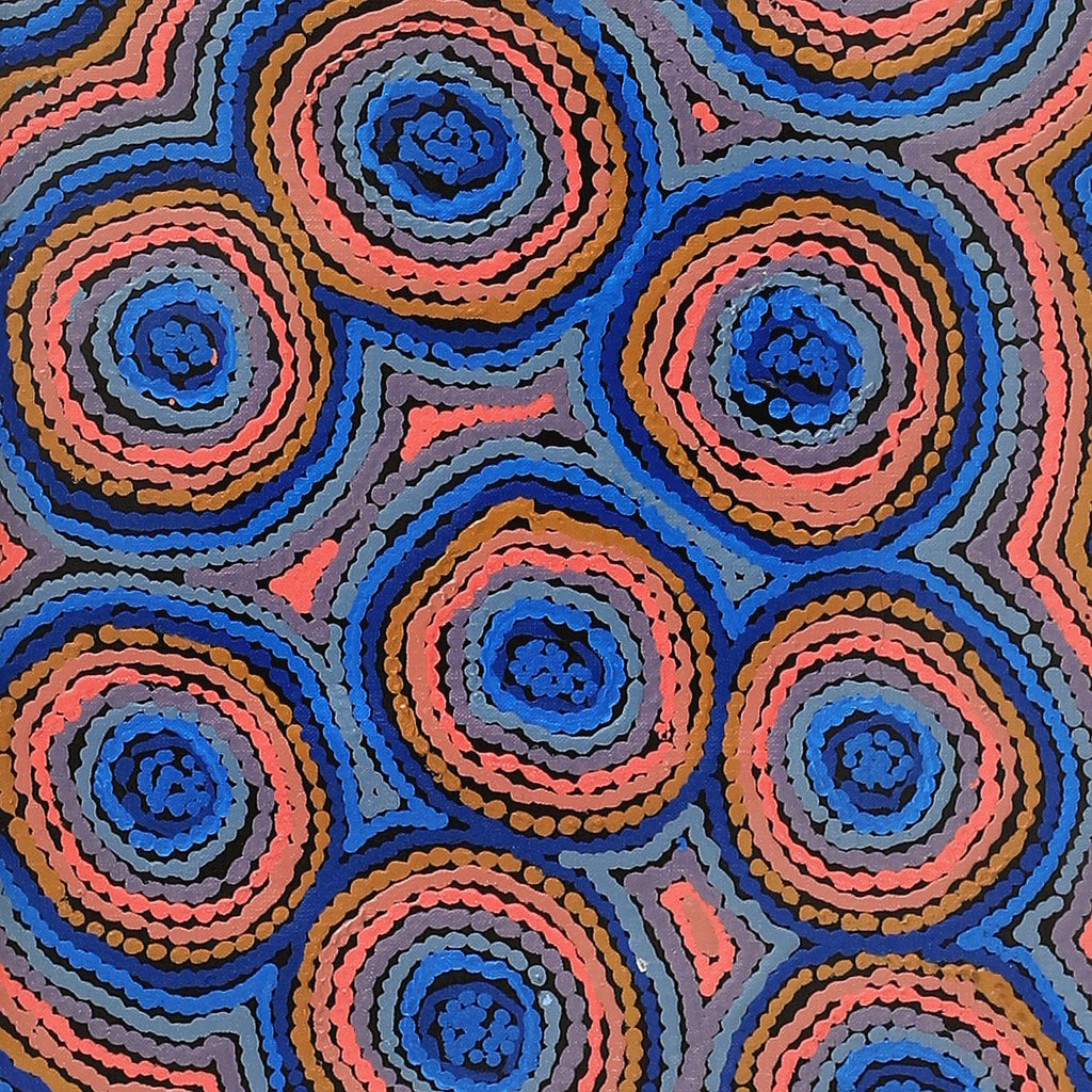 Aboriginal Art by Sarah Napaljarri Simms, Mina Mina Jukurrpa (Mina Mina Dreaming), 152x61cm - ART ARK®