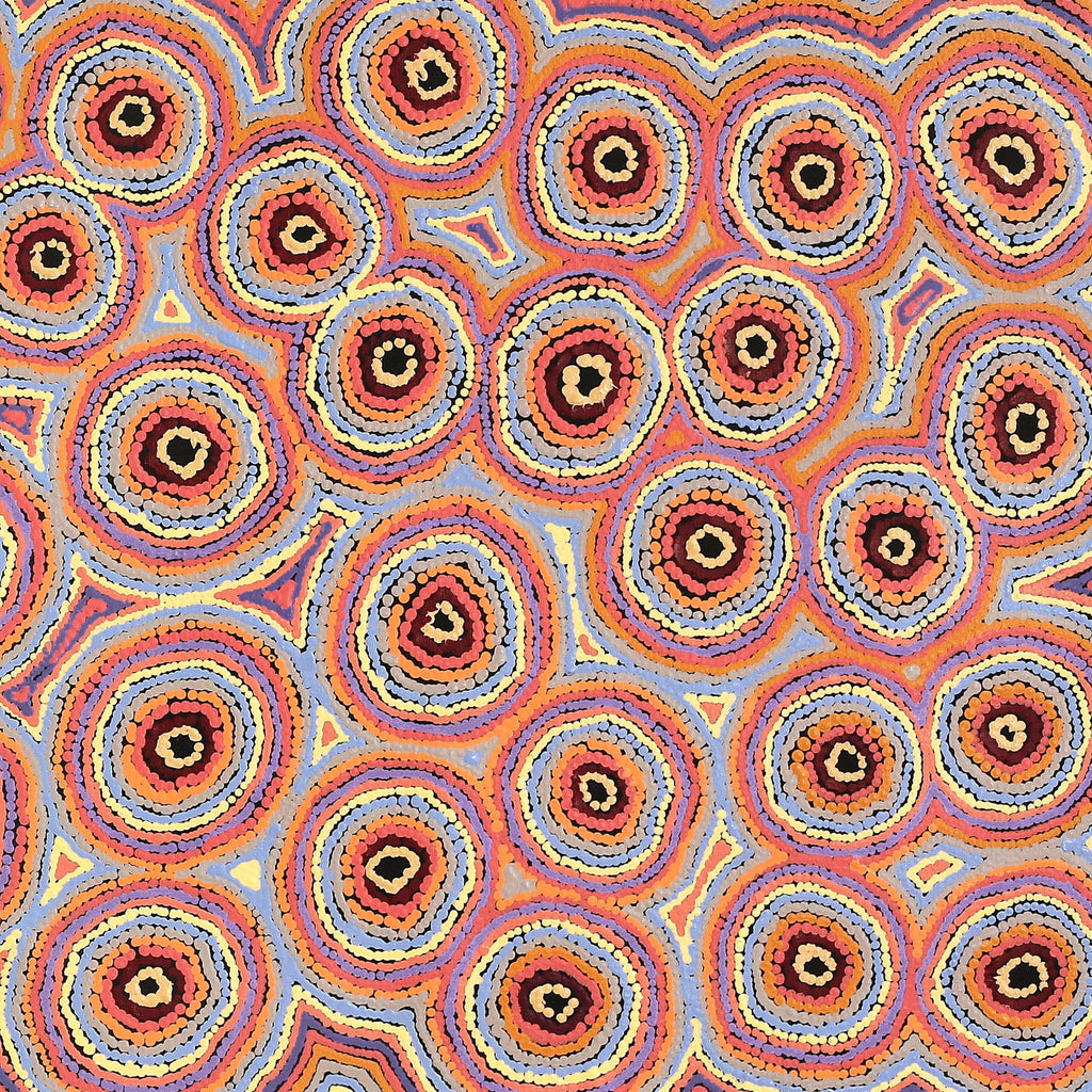 Aboriginal Artwork by Sarah Napaljarri Simms, Mina Mina Jukurrpa (Mina Mina Dreaming), 183x61cm