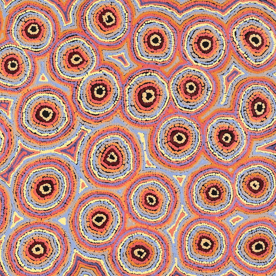 Aboriginal Artwork by Sarah Napaljarri Simms, Mina Mina Jukurrpa (Mina Mina Dreaming), 183x61cm