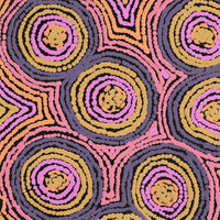 Aboriginal Artwork by Sarah Napaljarri Simms, Mina Mina Jukurrpa (Mina Mina Dreaming), 46x46cm